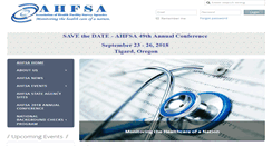 Desktop Screenshot of ahfsa.org